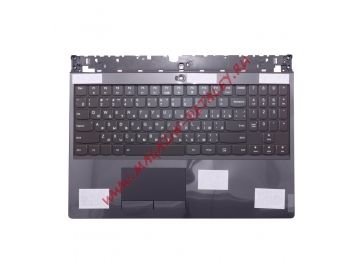 Клавиатура (топ-панель) для ноутбука Lenovo Legion Y540-15IRH черная с черным топкейсом