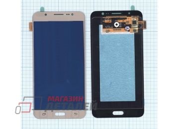 Дисплей (экран) в сборе с тачскрином для Samsung Galaxy J7 (2016) SM-J710F золотистый (Premium LCD)
