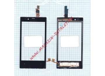 Сенсорное стекло (тачскрин) для Nokia Lumia 720 черный