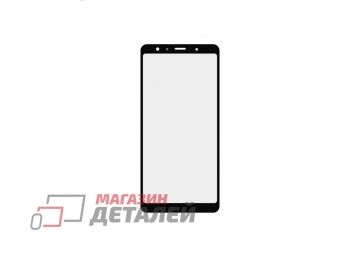 Стекло + OCA плёнка для переклейки для Samsung A750F Galaxy A7 2018 черное