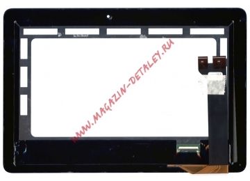 Дисплей (экран) в сборе с тачскрином для Asus ME102 черный