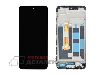 Дисплей (экран) в сборе с тачскрином для Realme C55 (RMX3710) черный с рамкой (Premium LCD)