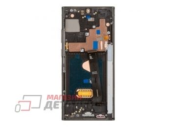 Дисплей (экран) в сборе с тачскрином для Samsung Galaxy Note 20 Ultra SM-N986 CK Soft 6.81 черный с рамкой (OLED)