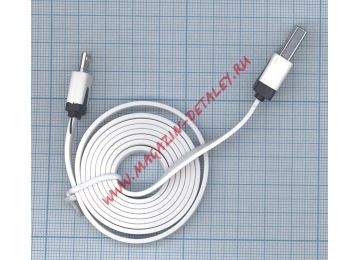 Плоский кабель Color USB <-> Micro-USB 1.0m USB-2.0 White (Белый)