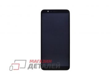 Дисплей (экран) в сборе с тачскрином для Huawei Honor 7X, Mate SE черный с рамкой