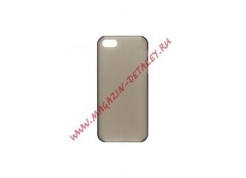 Защитная крышка для Apple iPhone 5, 5s, SE ультратонкая черная, матовый пластик, европакет