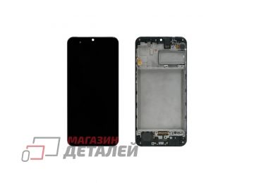 Дисплей (экран) в сборе с тачскрином для Samsung Galaxy M31 SM-M315F черный с рамкой (Premium LCD)