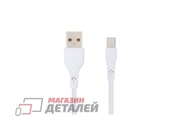Кабель USB VIXION (J7m) microUSB длинный коннектор 1м (белый)