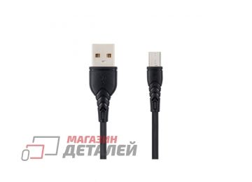 Кабель USB VIXION (J7m) microUSB длинный коннектор 1м (черный)