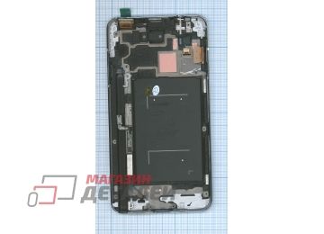 Дисплей (экран) в сборе с тачскрином для Samsung Galaxy Note 3 SM-N9000 белый с рамкой (Premium LCD)