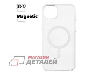 Защитная крышка для iPhone 14 Plus "Clear Case" MagSafe TPU (прозрачная)