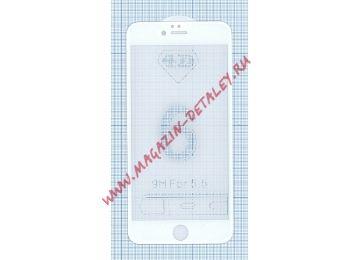 Защитное стекло 6D для Apple iPhone 6, 6S Plus белое