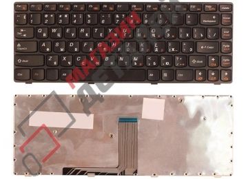 Клавиатура для ноутбука IBM Lenovo Ideapad B470 V470 черная с черной рамкой - купить в Москве за 425 р.