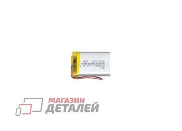 Аккумулятор универсальный 6x23x38 мм 3.8V 700mAh Li-Pol (2 pin)