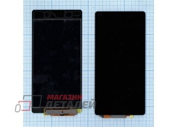 Дисплей (экран) в сборе с тачскрином для Sony Xperia Z2 черный (Premium LCD)