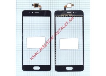 Сенсорное стекло (тачскрин) для Meizu M5s черное