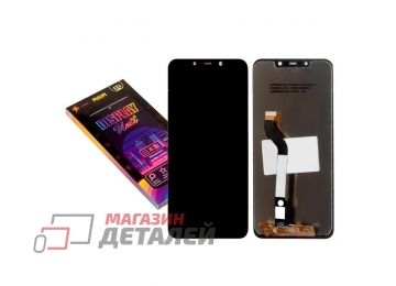 Дисплей (экран) в сборе с тачскрином для Xiaomi Pocophone F1 черный (ZeepDeep ASIA)