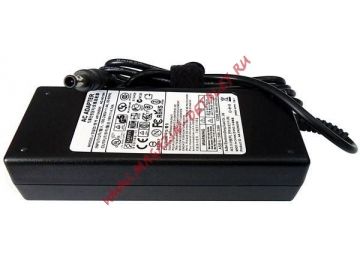 Блок питания (сетевой адаптер) для ноутбуков Samsung 19V 4.74A 90W 5.5x3.0 мм с иглой черный, с сетевым кабелем
