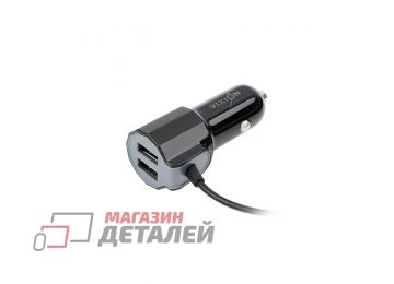 Автомобильная зарядка VIXION U8 micro USB 2xUSB, 2.1A (черный)