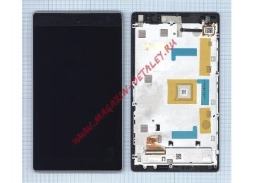 Дисплей (экран) в сборе с тачскрином для Asus ZenPad C 7.0 Z170 черный c серебристой рамкой