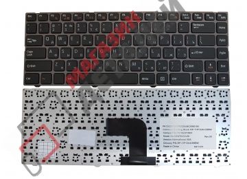 Клавиатура для ноутбука DNS QTA10 черная с серой рамкой