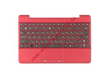 Клавиатура (топ-панель) для ноутбука (трансформера) Asus Transformer Pad TF300T черная с красным топкейсом