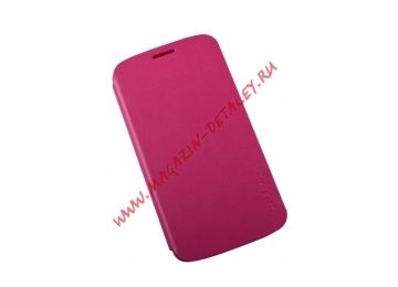 Чехол из эко – кожи PIPILU FIBCOLOR для LG G2 раскладной, розовый