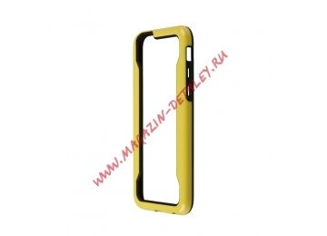 Чехол (бампер) LP для Apple iPhone 6, 6s желтый, черный, коробка