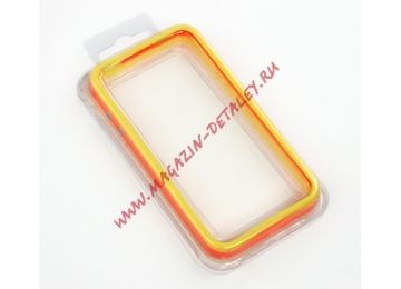 Чехол (накладка) LP Bumpers для Apple iPhone 4, 4S оранжевый, желтый