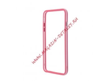Чехол (накладка) LP Bumpers для Apple iPhone 6, 6S Plus розовый, прозрачный
