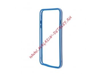 Чехол (накладка) LP Bumpers для Apple iPhone 6, 6S Plus синий, прозрачный