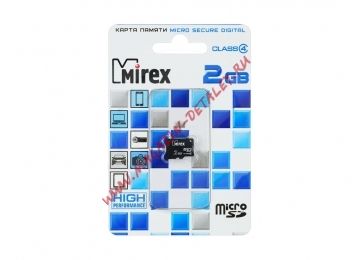 Карта памяти MicroSD T-Flash Mirex 02 Gb (без адаптера)