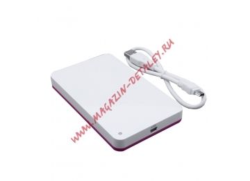 Бокс для жесткого диска 2.5" Внешний Box 3Q (3QHDD-U290M) USB 2.0 белый с фиолетовым