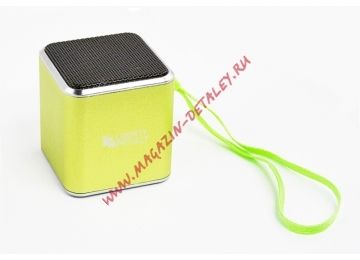 Колонка портативная LP M1 3,5 + USB + microSD + FM радио, зеленая коробка
