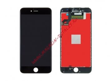 Дисплей (экран) в сборе с тачскрином для iPhone 6S Plus с рамкой черный (Premium SC LCD)