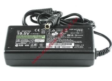 Блок питания (сетевой адаптер) для ноутбуков Sony Vaio 19.5V 3.3A 65W 6.5x4.4 мм с иглой черный, без сетевого кабеля Premium