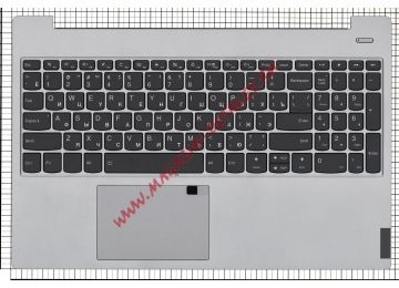 Клавиатура (топ-панель) для ноутбука Lenovo IdeaPad S340-15 черная с серым топкейсом
