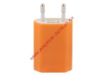 Блок питания (сетевой адаптер) с USB выходом 5V 1А оранжевый европакет LP
