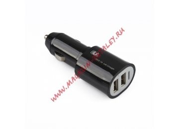 Автомобильная зарядка Powerful Car Charger USB выход 2,1 А черная, коробка
