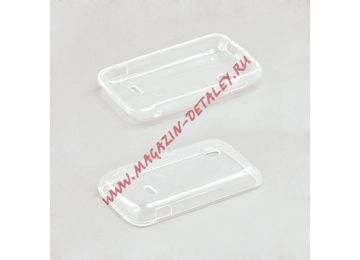 Силиконовый чехол для Sony Xperia tipo TPU Case белый прозрачный