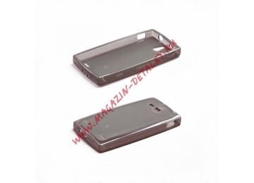 Силиконовый чехол для Sony Xperia U TPU Case черный матовый