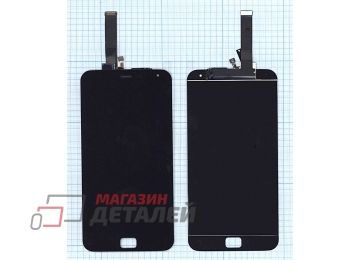 Дисплей (экран) в сборе с тачскрином для Meizu MX4 Pro черный