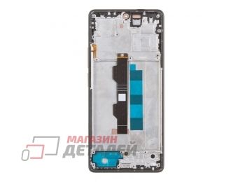 Дисплей (экран) в сборе с тачскрином для Xiaomi Redmi Note 13 Pro 4G, Poco M6 Pro 4G (2312FPCA6G) черный с рамкой (Premium LCD)