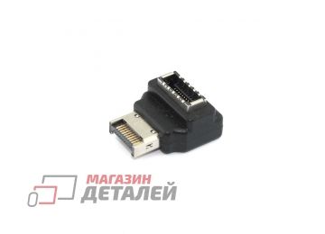 Переходник USB Type E (f)-(m) угловой