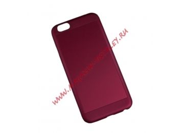 Защитная крышка для iPhone 6/6s "OUTFIT" (красный металл)