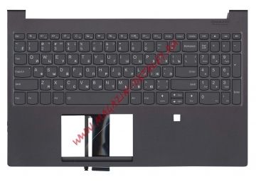 Клавиатура (топ-панель) для ноутбука Lenovo IdeaPad Yoga C940-15IRH черная с черным топкейсом