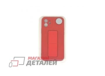 Чехол с металлической пластиной для iPhone 12 (6.1) красный