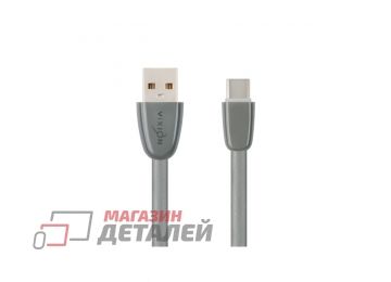 Кабель USB VIXION (K12c) Type-C силиконовый 1м (серый)