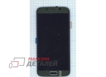 Дисплей (экран) в сборе с тачскрином для Samsung Galaxy S6 Edge SM-G925F серый