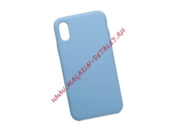 Силиконовый чехол "LP" для iPhone X/Xs "Protect Cover" (голубой/коробка)